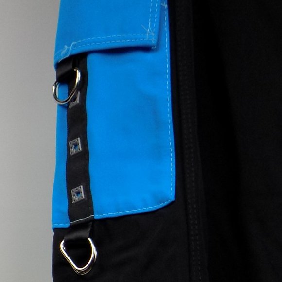 Unbranded Punk Black Cargo Pocketed Shorts With Side Straps Size Large Childrens - Picture 6 of 8